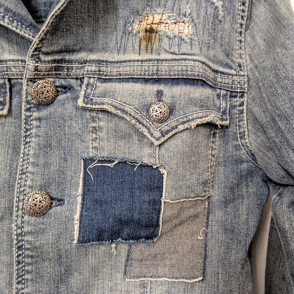 3/25$ Silver Jeans Denim Jacket Light Blue S - Picture 4 of 6